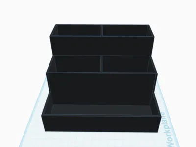 Tri-Layer desktop storage.