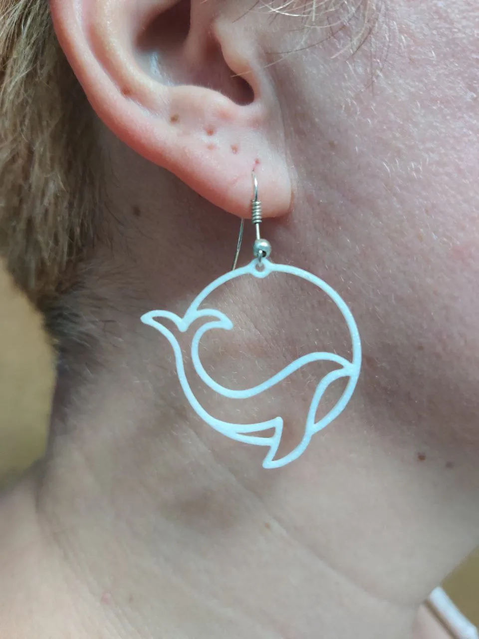 Sunset Dolphin — Horizon Line Earring view 3
