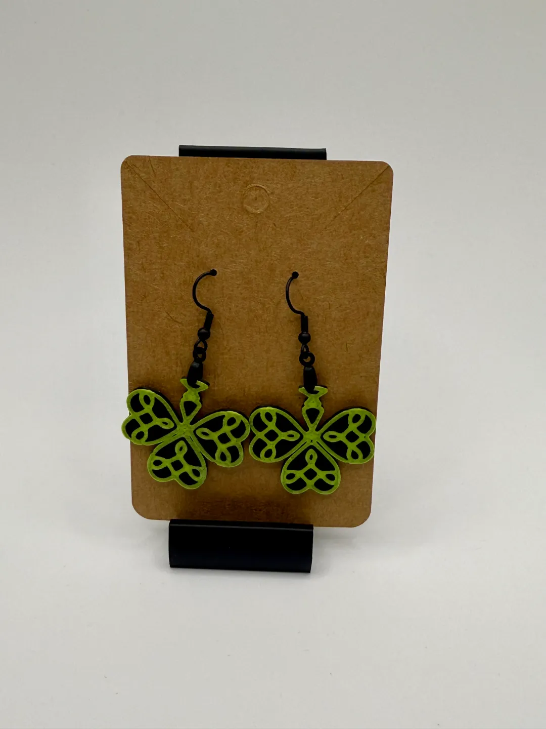 Shamrock Clover St Patrick's Day Earrings view 2