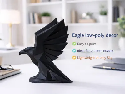 Low-poly eagle decor