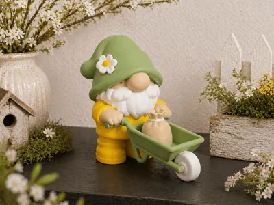 Cute Garden Gnome Worker | Gnome Spring Bundle