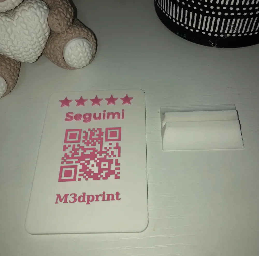 Counter Base Model Desk QR code sign with base - Free 3D Print Model - MakerWorld