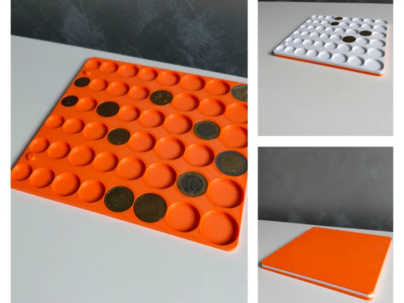 EU coins stackable collectors tray with lid