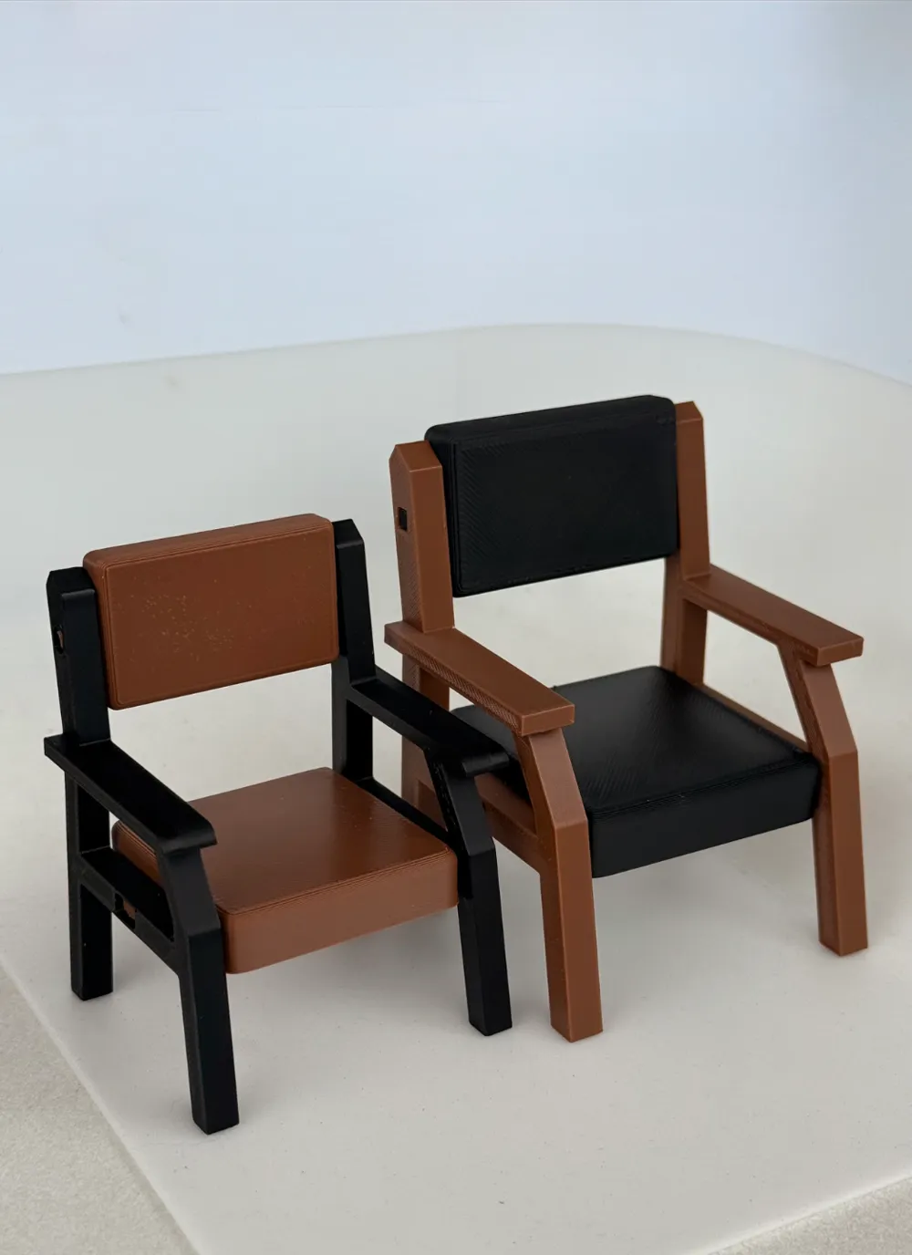Modern Miniature Lounge Arm Chairs - Free 3D Print Model - MakerWorld