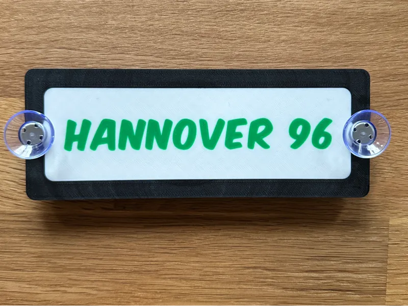 Hannover 96 Kennzeichen mit Saugnapf
