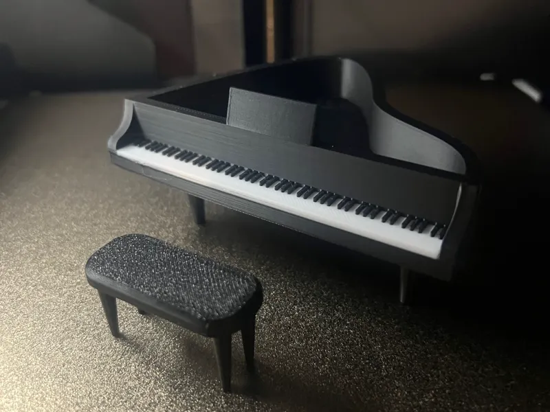 Dolls House Miniature Piano and Stool