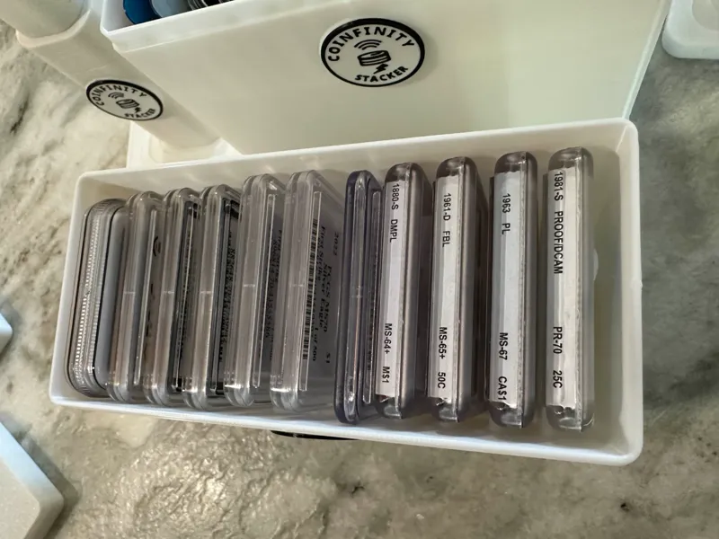 Coinfinity Bin – 1×2 Slab Organizer (70×148 mm)