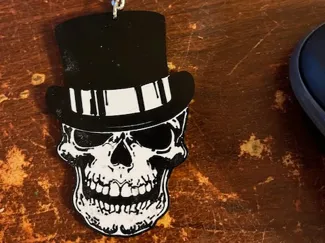 voodoo skull key chain