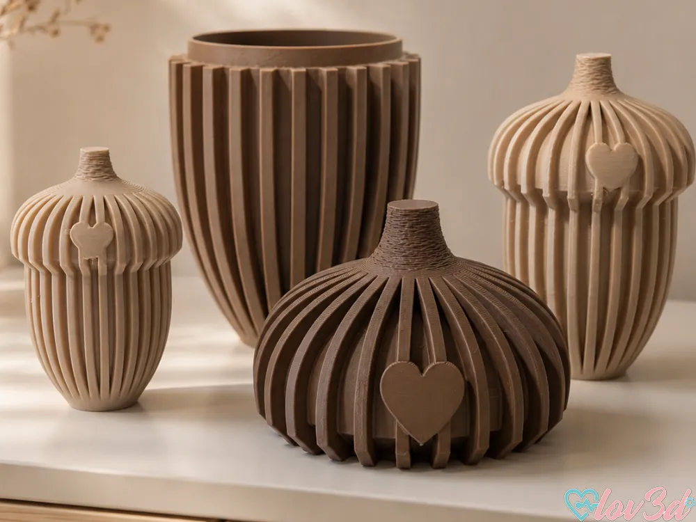 Caja o estuche: Ribbed Acorn Box & Decor. Referencia del modelo original.