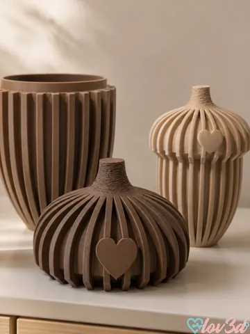 Caja o estuche: Ribbed Acorn Box & Decor — vista de referencia 2