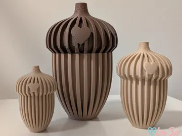 Caja o estuche: Ribbed Acorn Box & Decor — vista de referencia 3