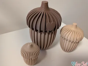 Caja o estuche: Ribbed Acorn Box & Decor — vista de referencia 5