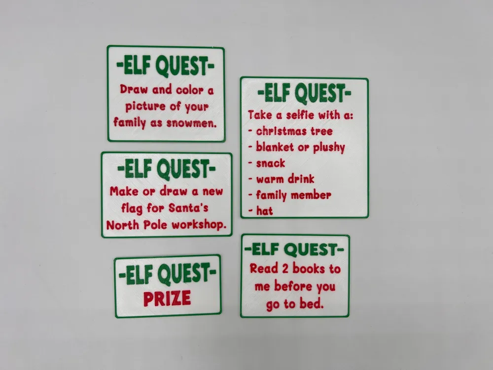 Elf Quest Signs - Set of 5 - Free 3D Print Model - MakerWorld
