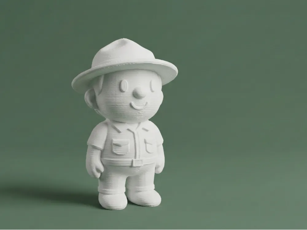 Cute Forest Ranger – Cartoon Forester Character - Free 3D Print Model ...