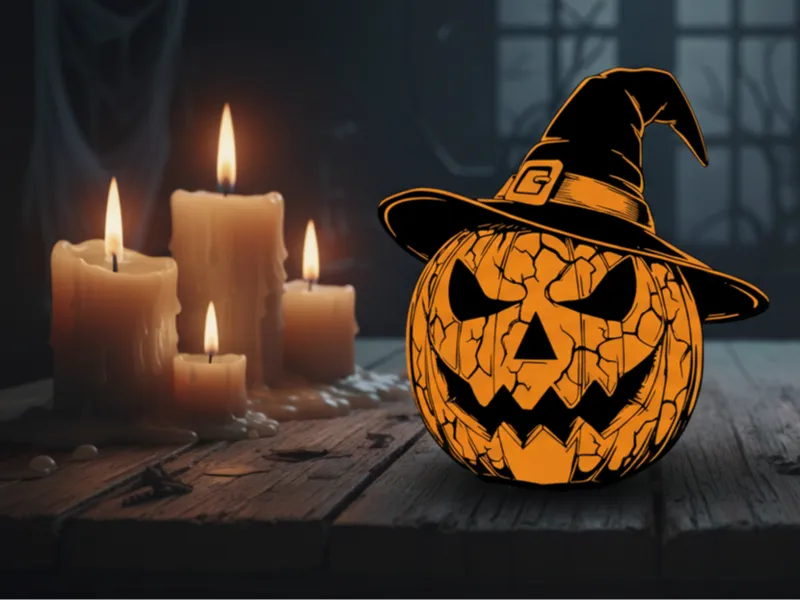A scary Halloween pumpkin - Decoration
