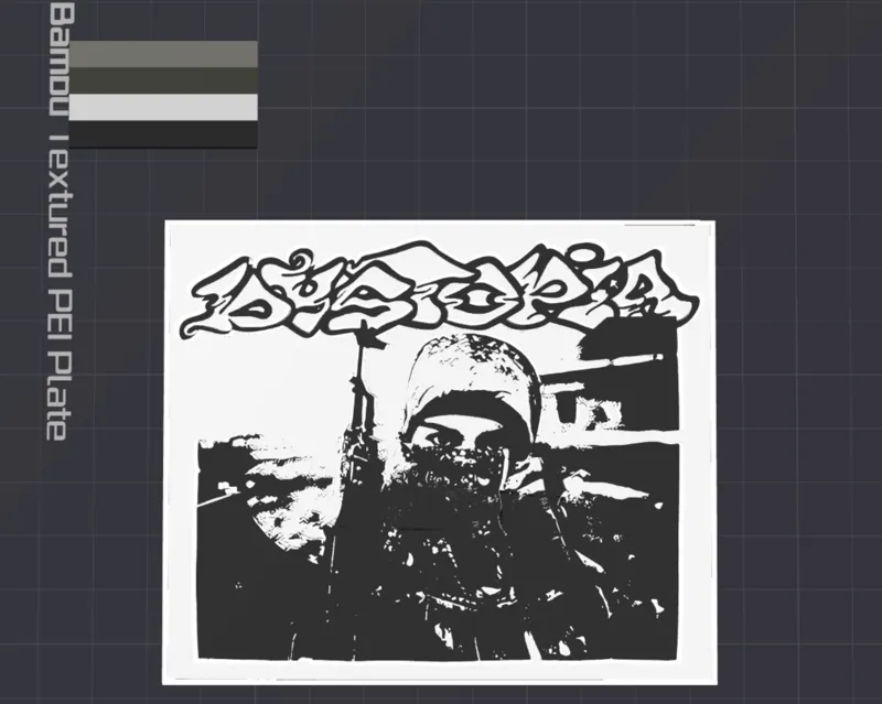dystopia band keychain or magnet