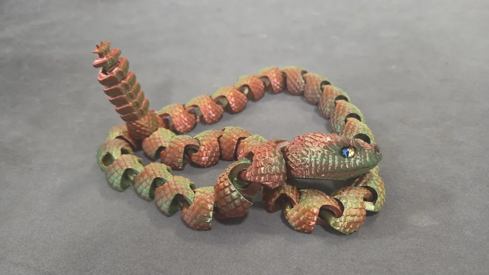 Model Magic Rattlesnake Rattlesnake v2.2 - 6mm glass eye compatible - Free 3D Print Model ...
