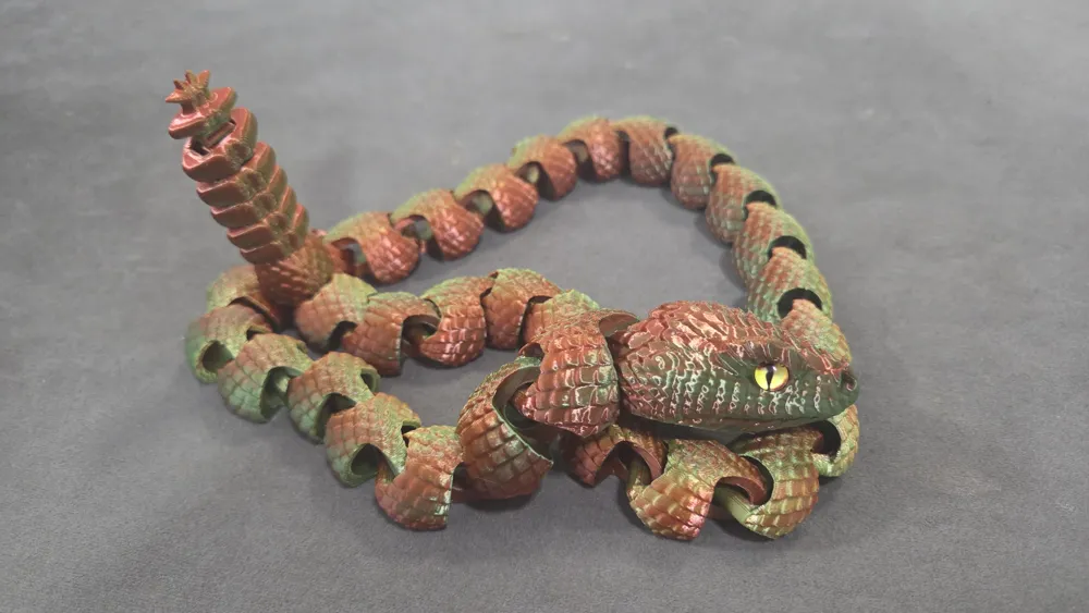 Model Magic Rattlesnake Rattlesnake v2.2 - 6mm glass eye compatible - Free 3D Print Model ...