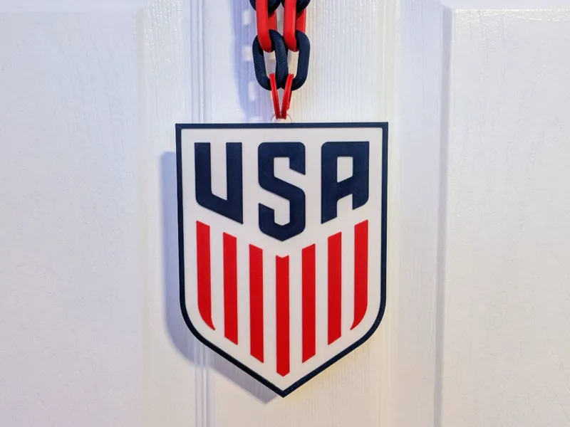 US Men Soccer Logo Chain (fits A1 mini)