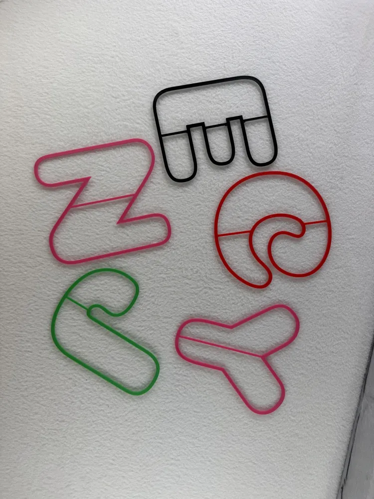 Customizable Letter or Word Stencil (5 Lines) - Free 3D Print Model ...
