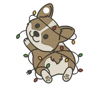 Christmas Corgi Ornament