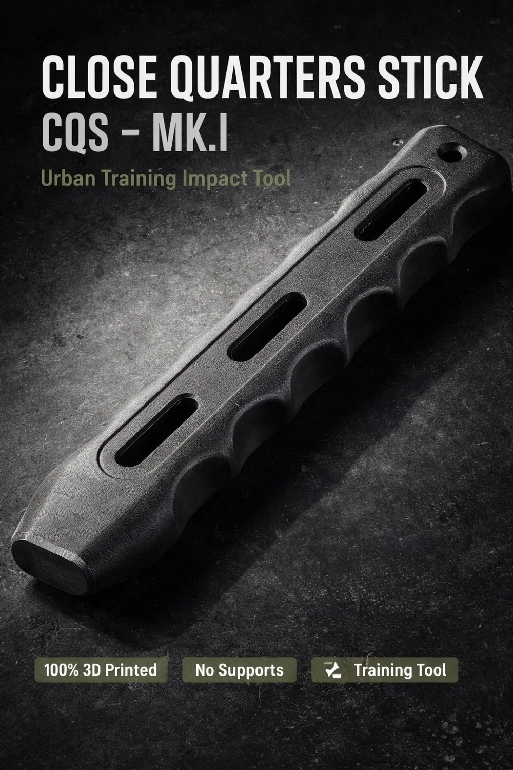 近距离格斗棒 (CQS) – 战术打击工具 - 免费 3D 打印模型 - MakerWorld