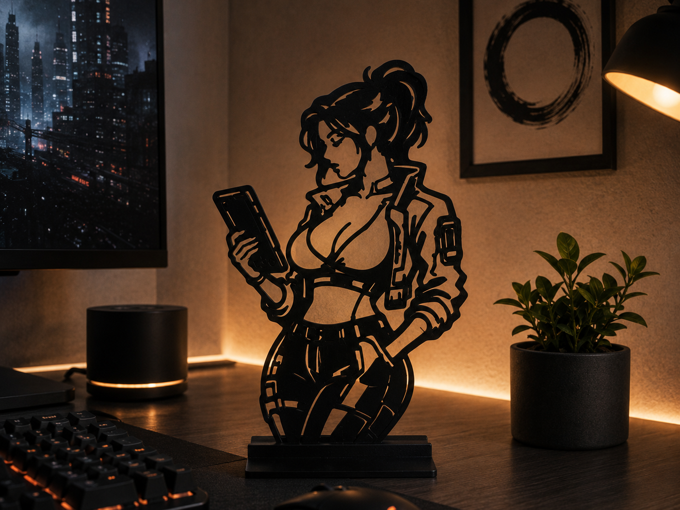 Tech Girl Desk Decoration