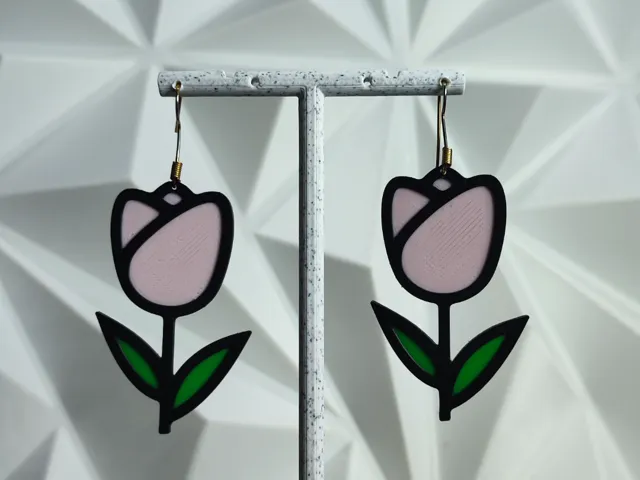 Aretes Tulipán Blush