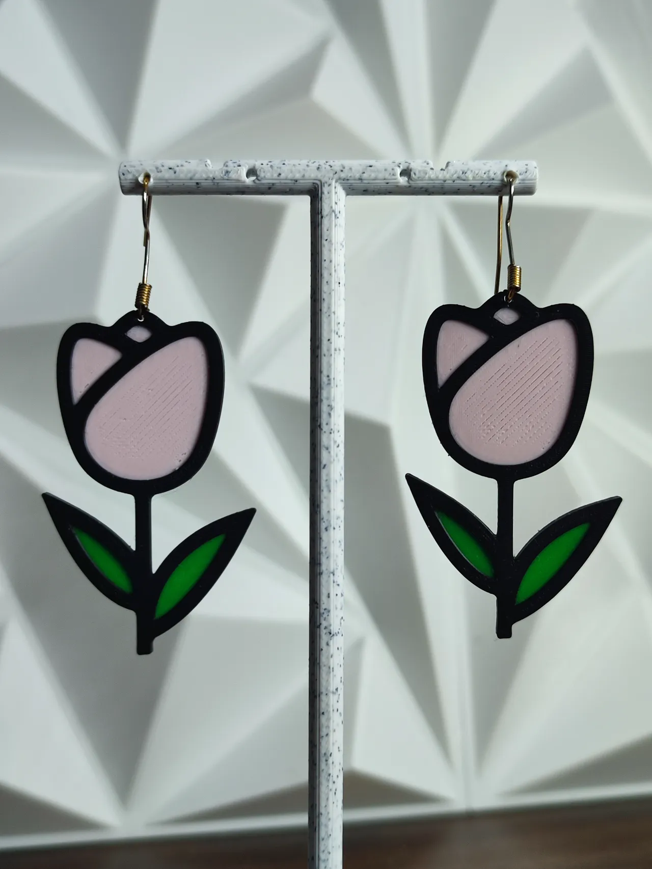 Aretes Tulipán Blush view 3