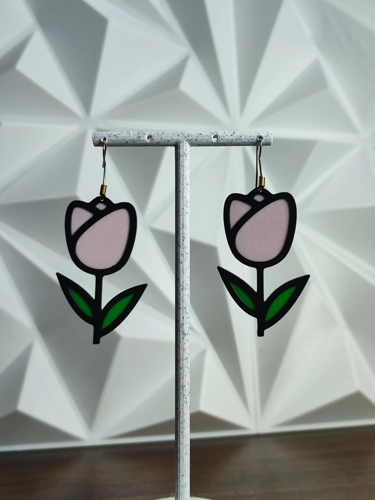 Aretes Tulipán Blush view 2