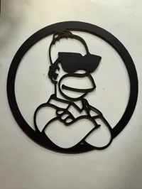 Silhouette murale Homer Simpson — photo 3