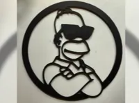 Silhouette murale Homer Simpson — photo 1