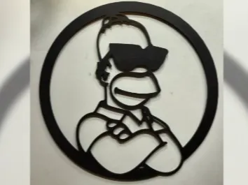 Silhouette murale Homer Simpson