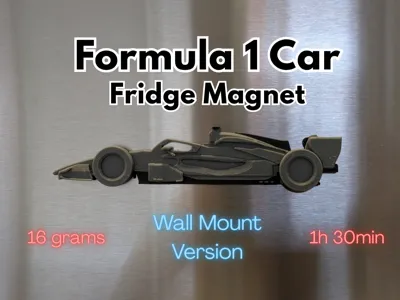 Formula 1 Car Fridge Magnet/Wall Mount