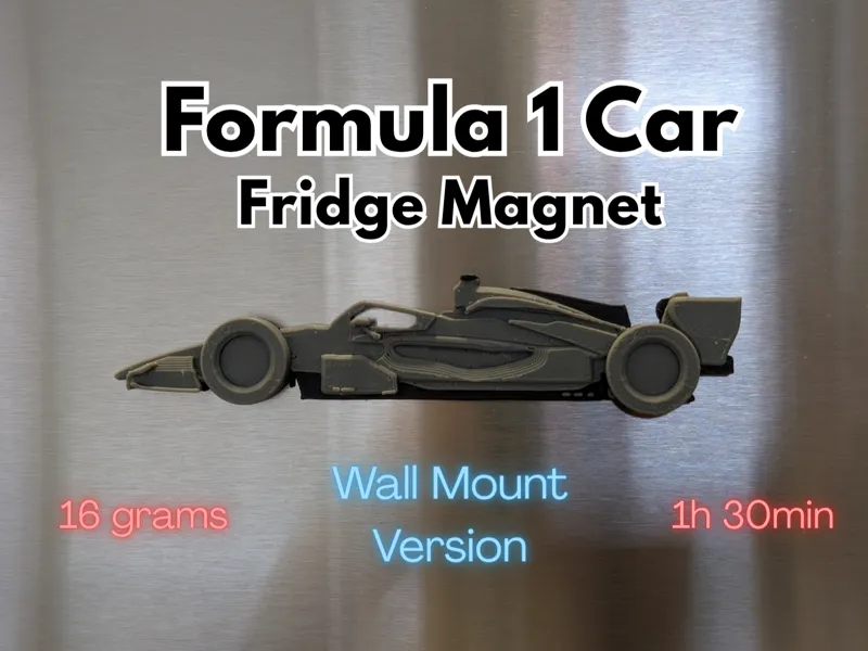 Formula 1 Car Fridge Magnet/Wall Mount