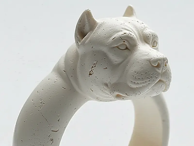 Pitbull Ring – pierścionek z głową psa