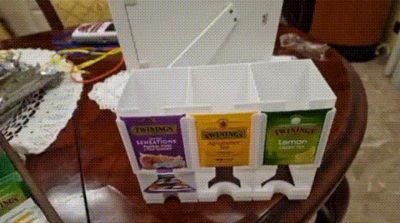 Stackable Tea Storage Box Organizer