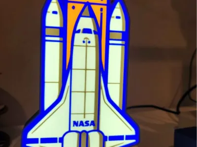 NASA Space Shuttle Lighted Sign
