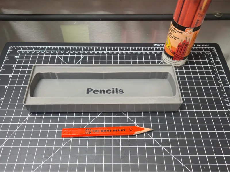 Gridfinity carpenter pencil holder 1x6