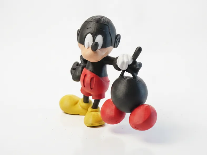 Mickey Mouse Bald Figurine Cartoon 3D Printable