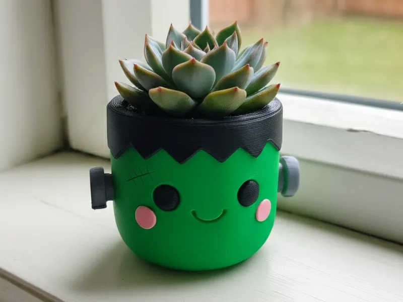 Frankenstein Halloween Succulent Planter