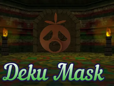 Link's Deku Mask from The Legend of Zelda: Majora's Mask