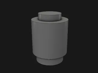 3062a Brick Round 1x1 - Solid Stud, Bottom Lip