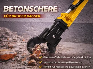 Betonschere für Bruder Bagger