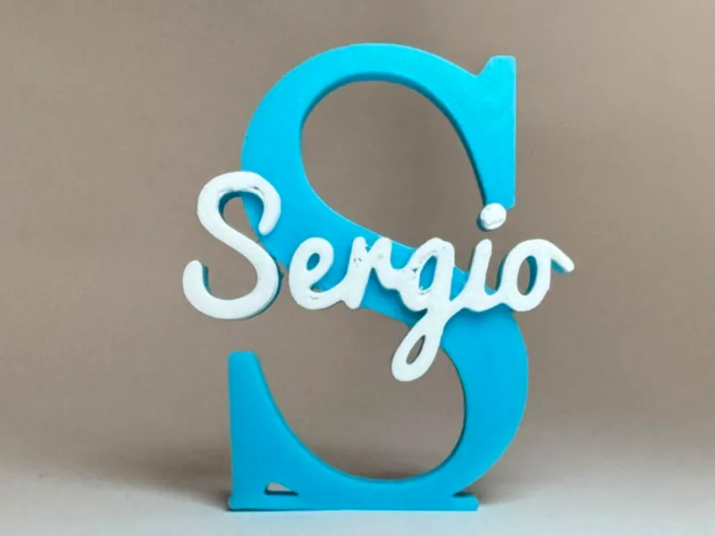 Placa de Identificação 3D - Sergio