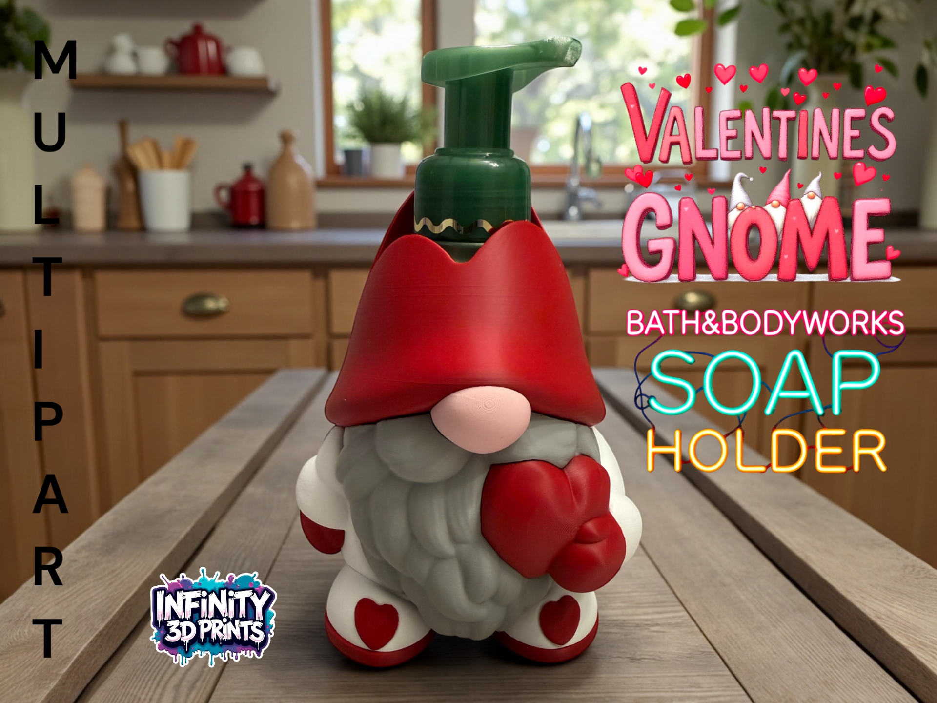MULTIPART-VALENTINES GNOME-BATH & BODYWORKS HOLDER