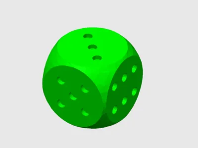 dice cube (one color)