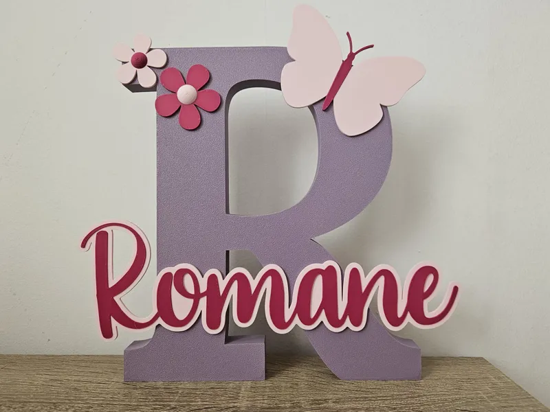 Iniale R et prénom Romane