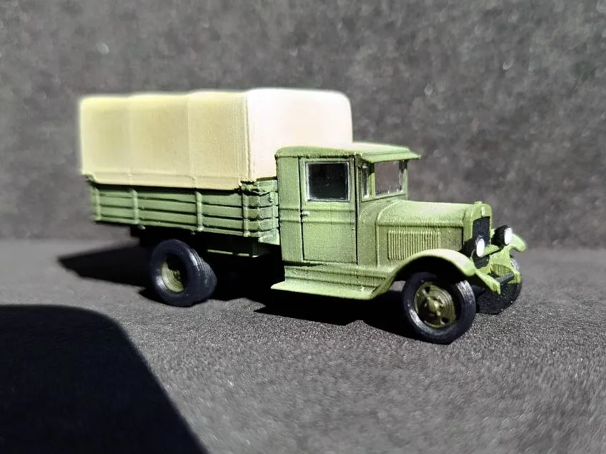 Modelo para impresión 3D: USSR WW2 3-ton truck ZiS-5. 1/87 scale. Referencia del modelo original.