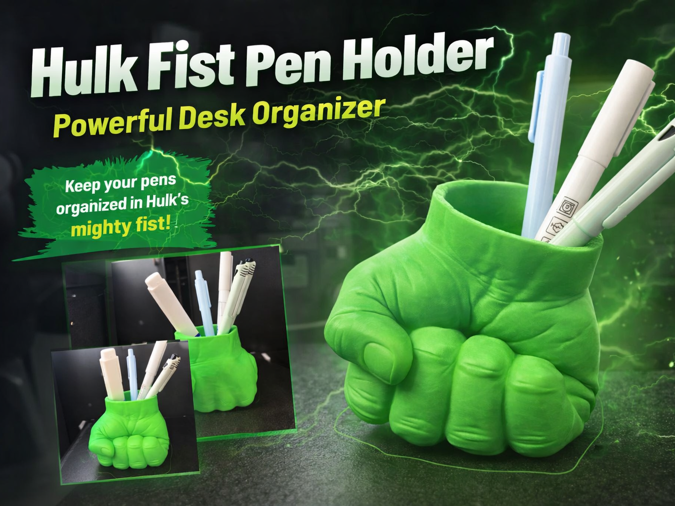 Hulk Fist Pen Holder – Powerful Desk Organizer
